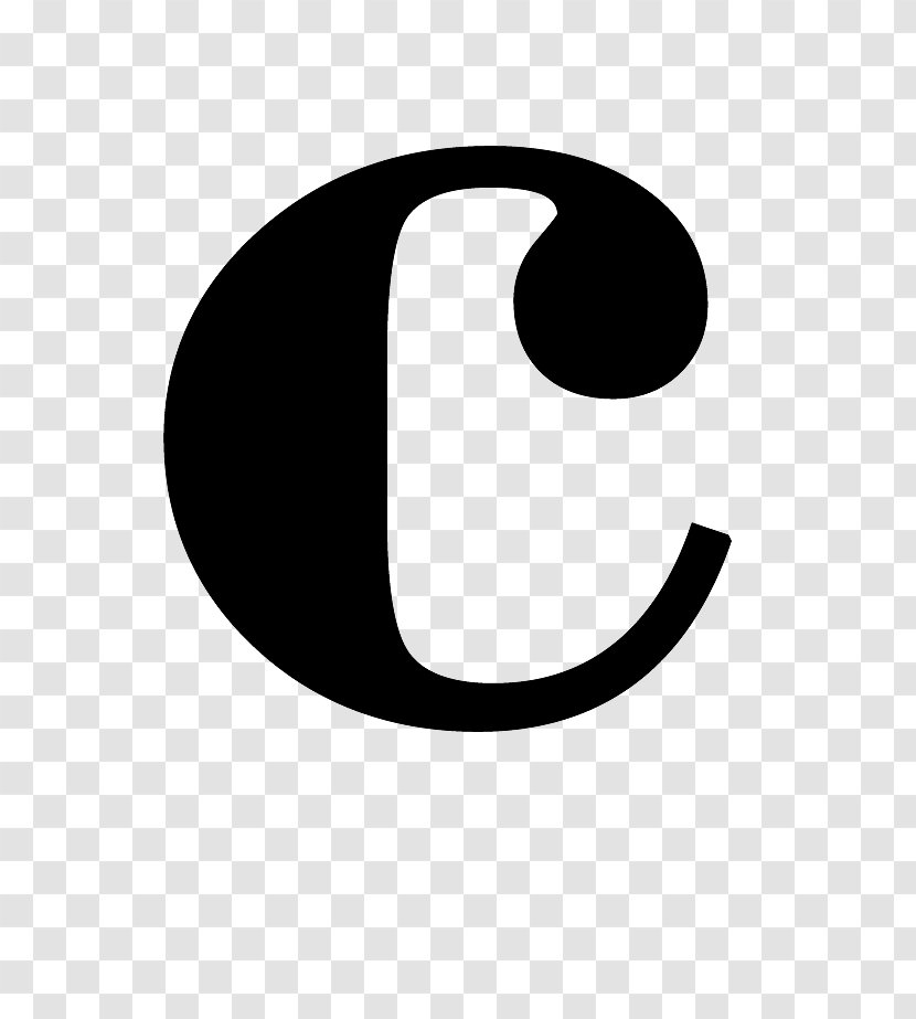 Brand Logo Black And White Design - Letter C Transparent PNG