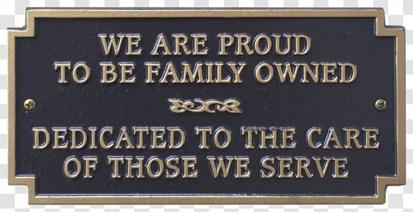 Commemorative Plaque Name Plates & Tags Sporting Clays Traffic Sign - Smith Funeral Cremation Care Transparent PNG