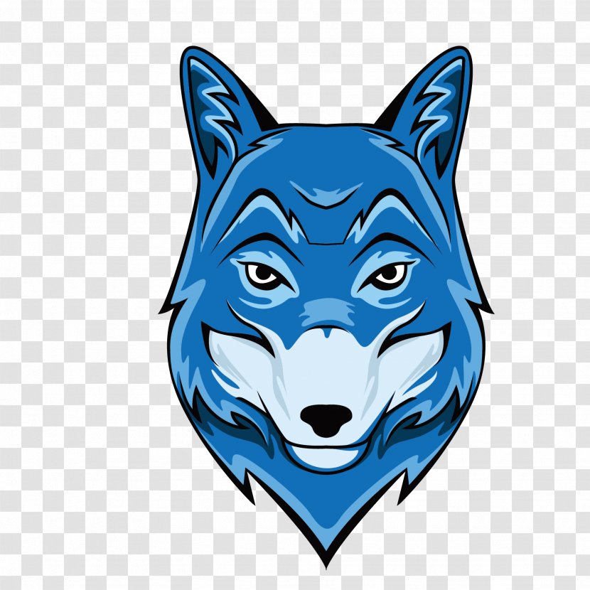 Gray Wolf Royalty-free Illustration - Royalty Free - Vector Blue Head Transparent PNG