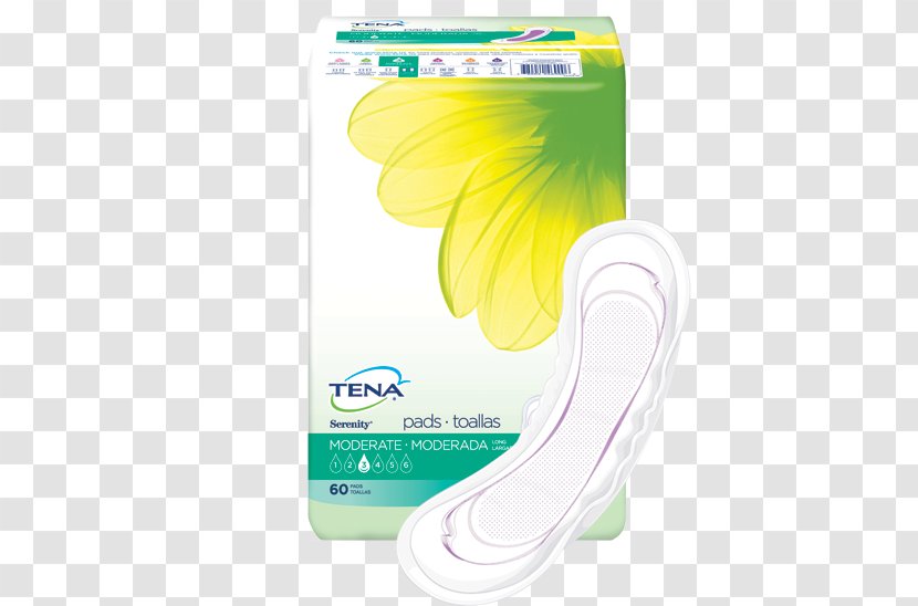 Product Design TENA Incontinence Pad Yellow - Urinary Transparent PNG