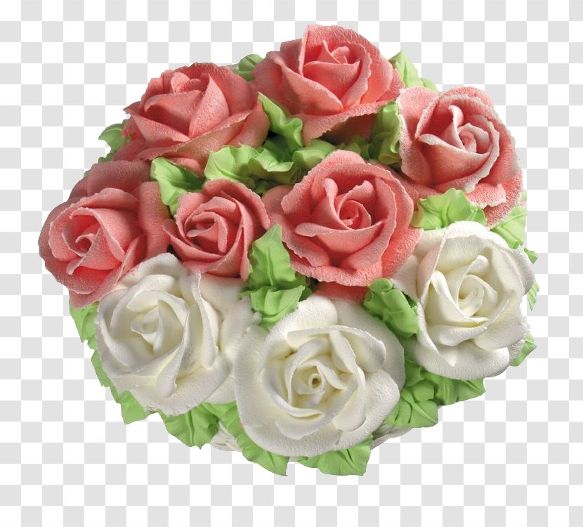 Torte Birthday Cream Cake - Red And White Roses Transparent PNG