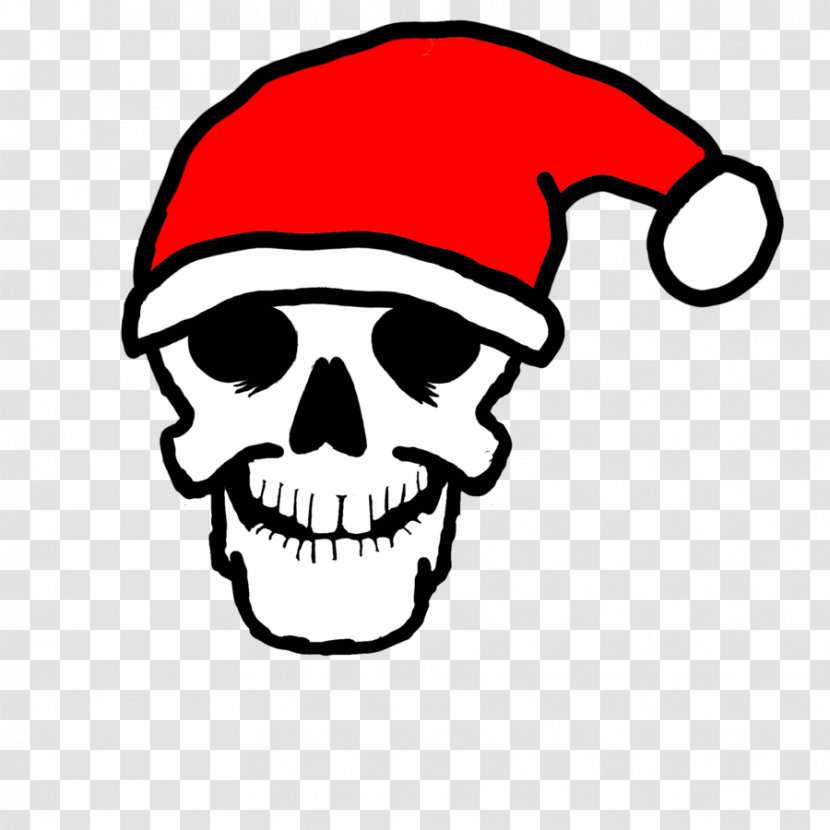 T-shirt Skull Santa Claus Hat Clip Art - Cap Transparent PNG
