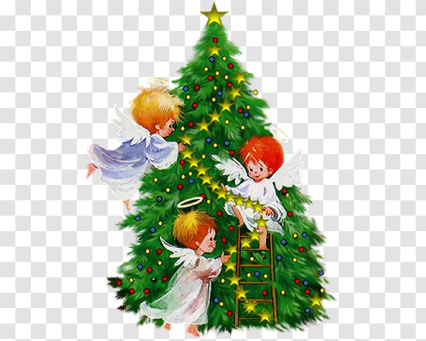 Christmas Tree Angel Clip Art Transparent PNG