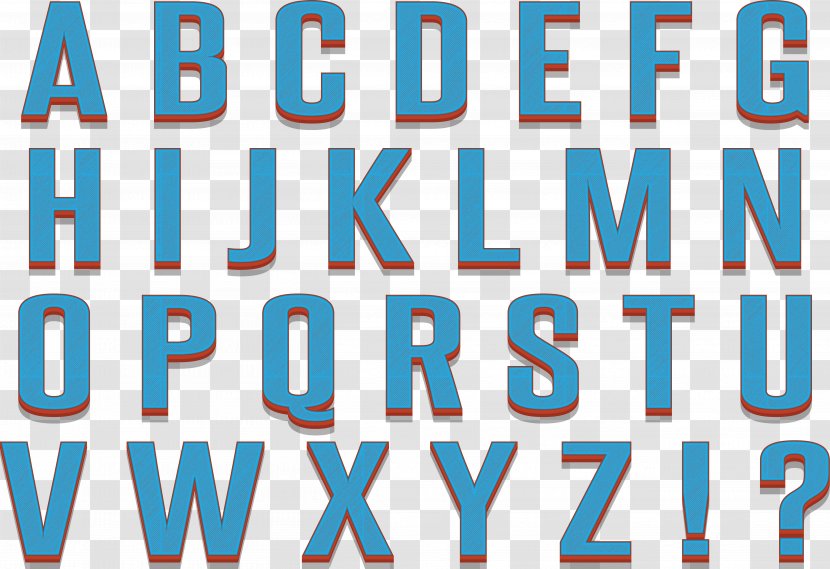 Letter Case Alphabet Illustration - Typography - Blue Transparent PNG
