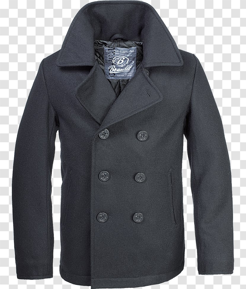 Pea Coat Jacket Clothing Wool - Button Transparent PNG