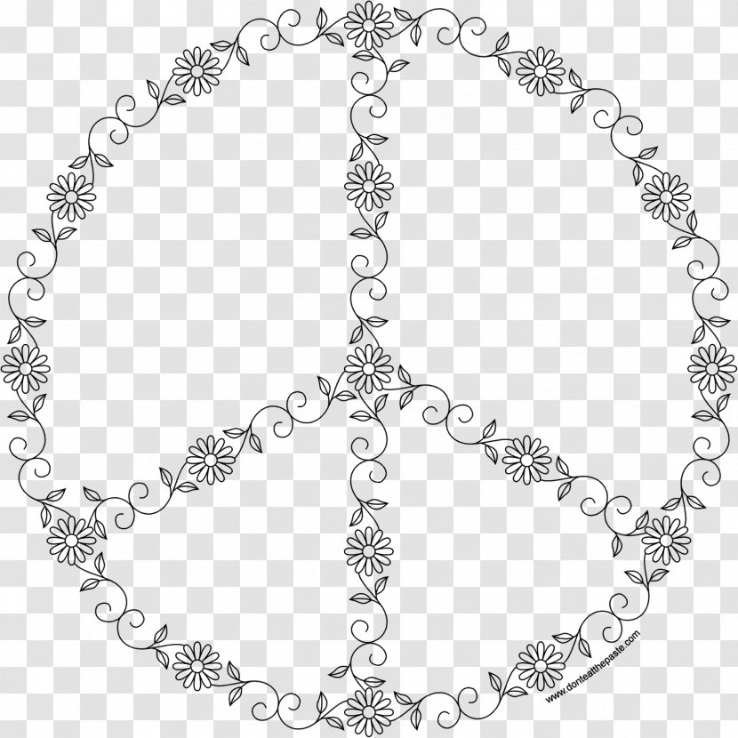 Peace Symbols Coloring Book Mandala - Necklace - Symbol Transparent PNG