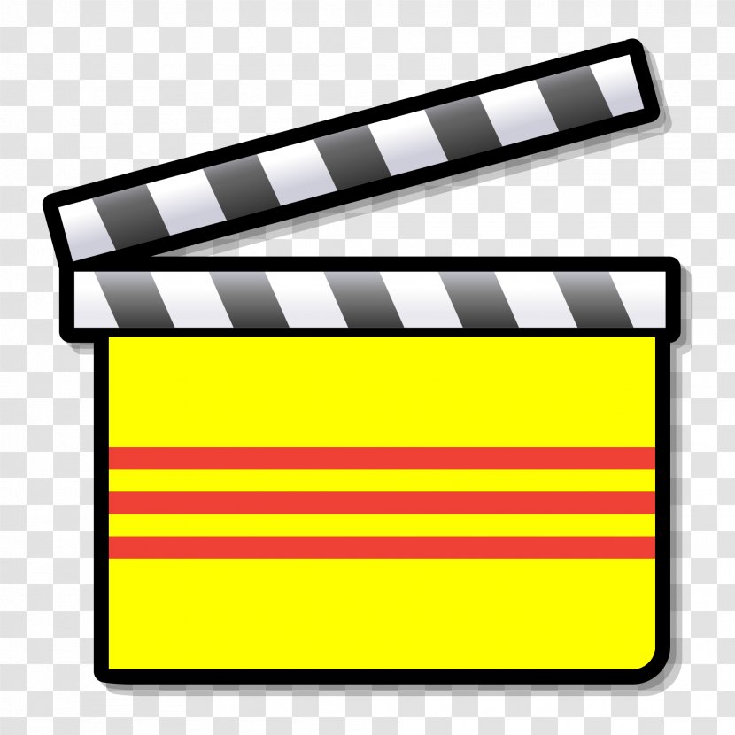 Silent Film Clapperboard Clip Art - Yellow - Board Transparent PNG