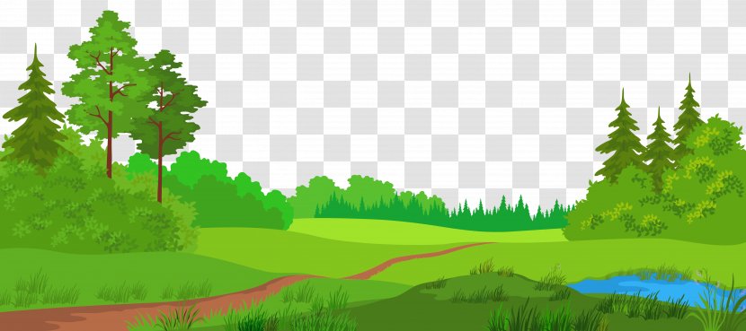 Meadow Clip Art - Tree - With Trees Clipart Picture Transparent PNG