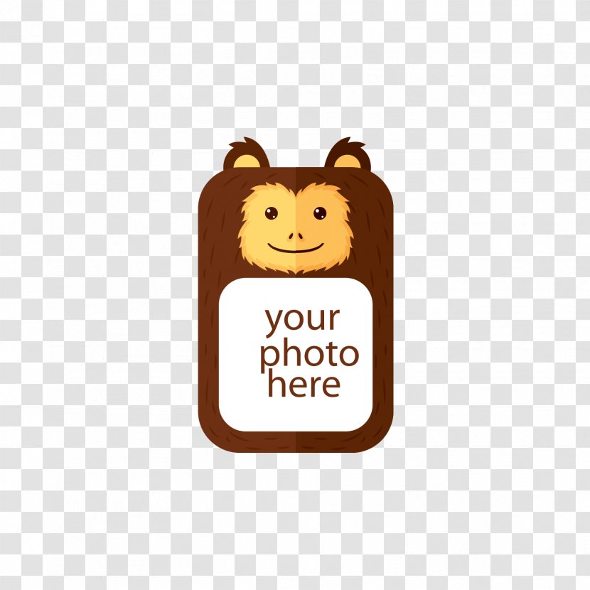 Orangutan Chimpanzee Euclidean Vector - Picture Frame - Coffee Photo Box Transparent PNG