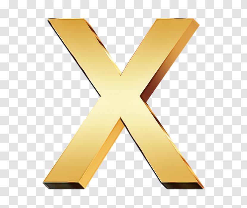 Yellow Font Symbol Cross Material Property - Metal Logo Transparent PNG