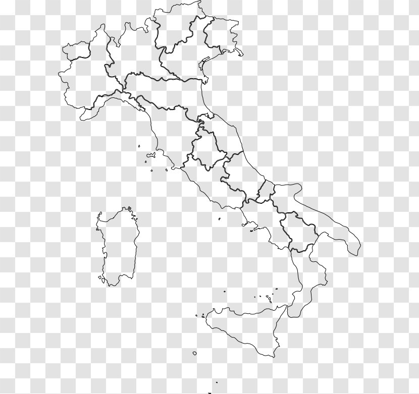 Italy Blank Map San Marino Kingdom Of Sardinia - Tree Transparent PNG