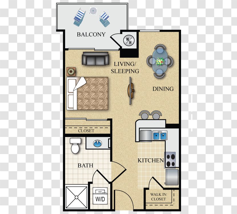 Floor Plan Studio Apartment House - Drawing Transparent PNG