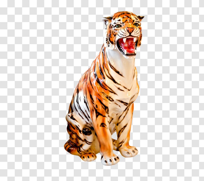 Roar Golden Tiger Leopard Sculpture Transparent PNG
