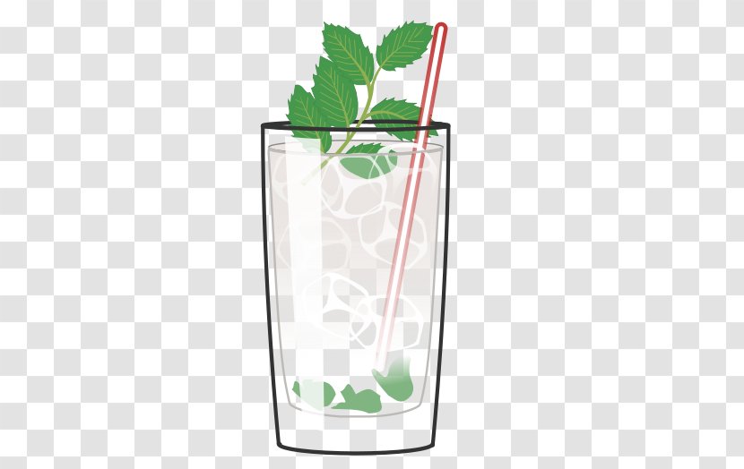 Mojito Mint Julep Sea Breeze Cocktail Garnish Gin And Tonic - Pint Glass Transparent PNG