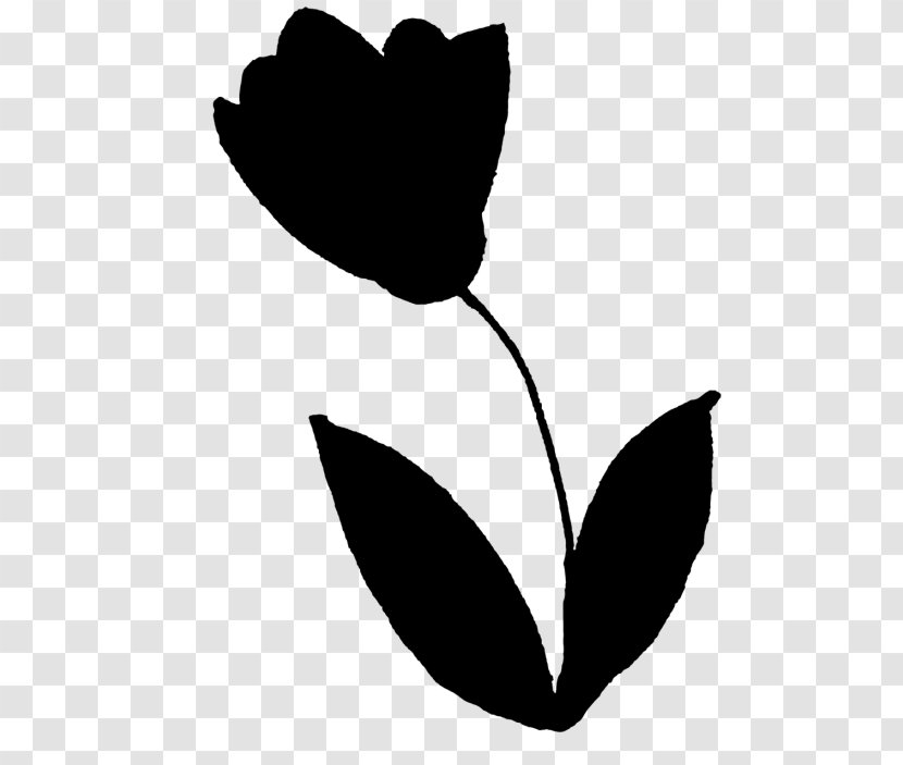 Clip Art Heart Leaf Plant Stem Flowering - Botany - Blackandwhite Transparent PNG