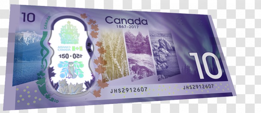 Bank Of Canada Polymer Banknote Money - Canadian Transparent PNG