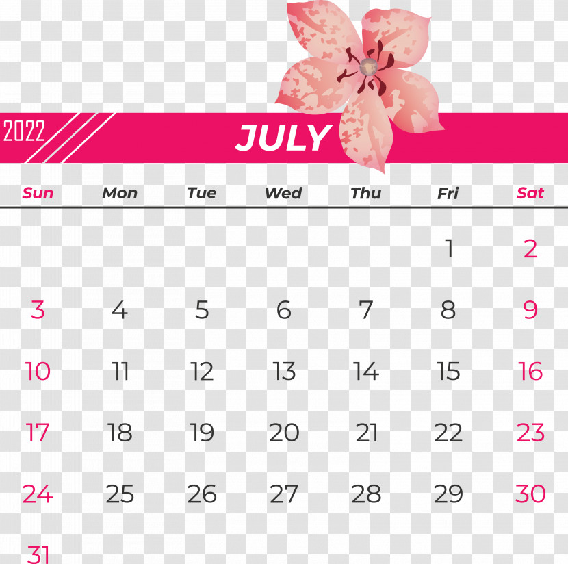 Line Calendar Font Pink M Pattern Transparent PNG