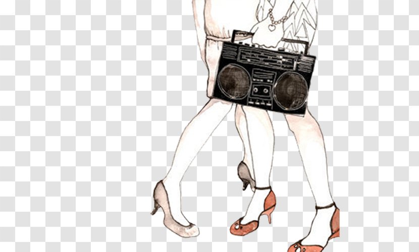 Artist Blog Illustrator Illustration - Human Leg - Woman Holding A Radio Lower Body Transparent PNG
