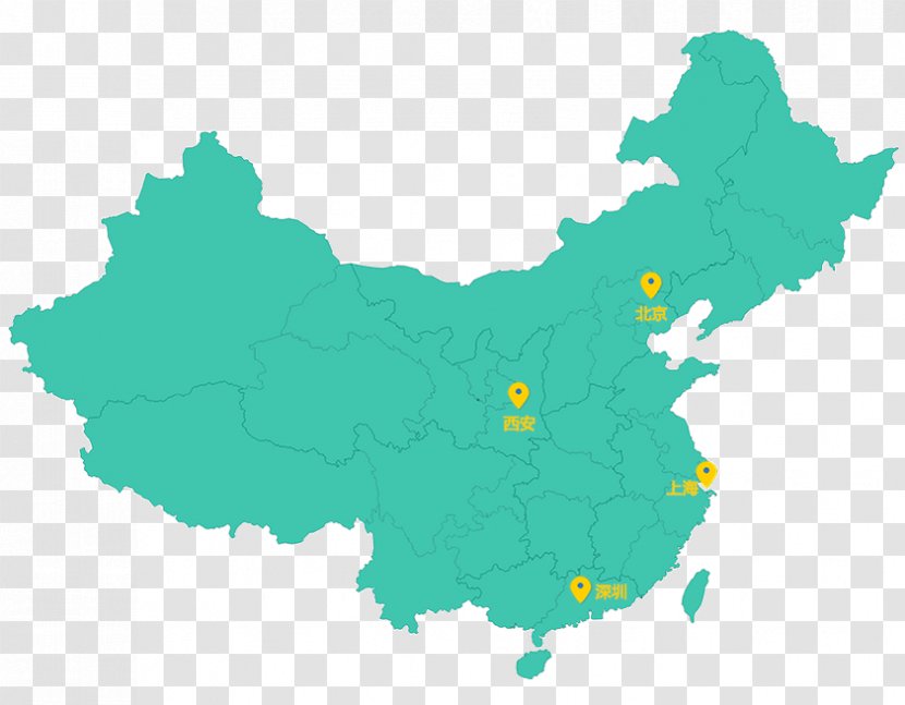 Flag Of China Vector Map - Geography - Aboutus Transparent PNG