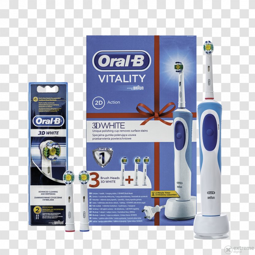 Oral-B Vitality White + Clean Electric Toothbrush 3D - Oralb 3d Transparent PNG