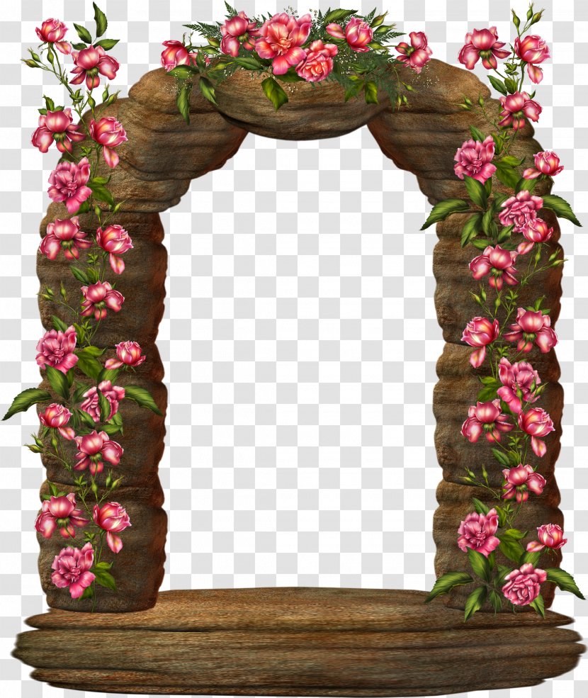 Flower Arch Clip Art - Garland Frame Transparent PNG