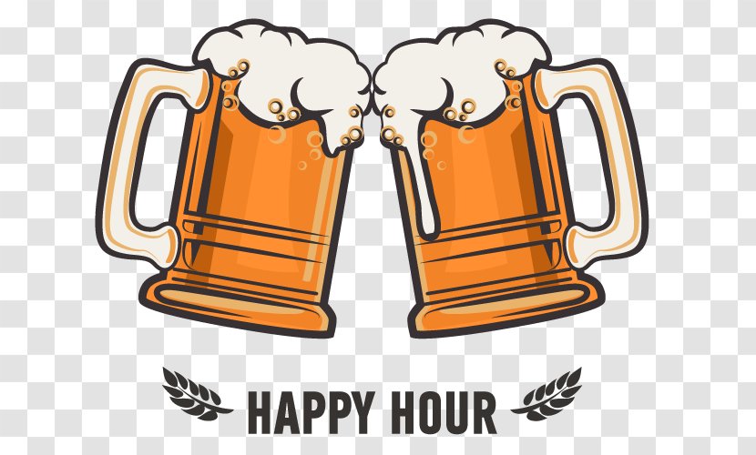 Lager Beer Glasses Clip Art - Cartoon - Happy Hour Transparent PNG