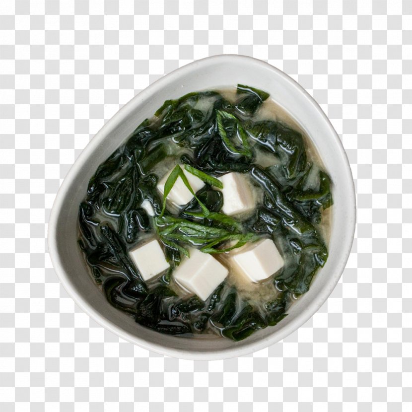 Namul Tieguanyin Creamed Spinach Green Laver - Miso Soup Transparent PNG
