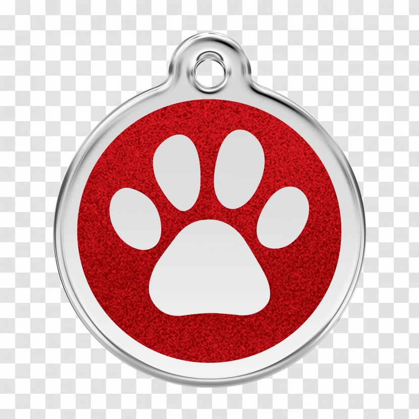 Dog Dingo Pet Tag Cat Paw - Red Transparent PNG