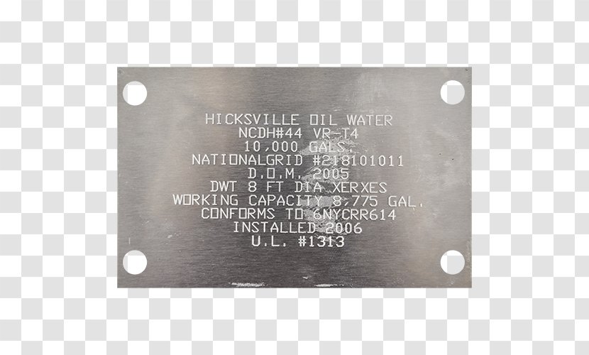 Rectangle Brand Font Name Plates & Tags Aluminium - Metal Plate Transparent PNG
