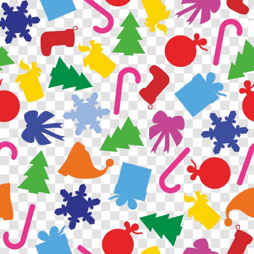 Santa Claus Christmas Tree Snowflake - Cute Background Transparent PNG