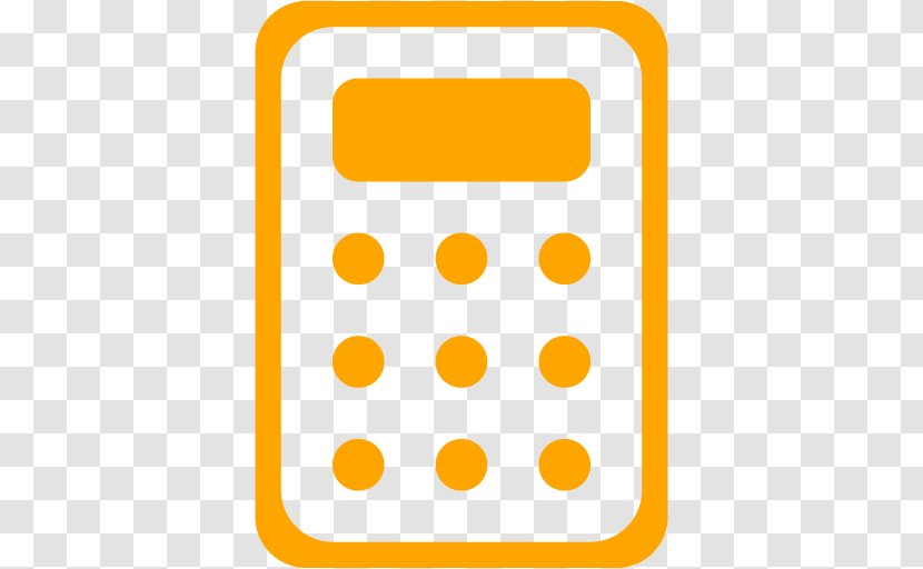 Calculator - Orange - Icon Transparent PNG