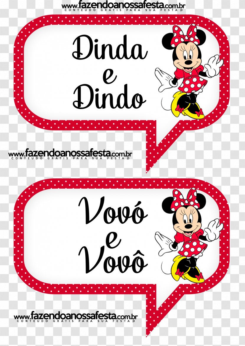 Minnie Mouse Mickey Party Child Convite Transparent PNG