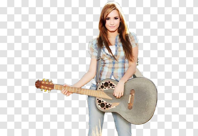 Demi Lovato Acoustic Guitar Bass Electric Microphone - Acousticelectric - Hu Transparent PNG