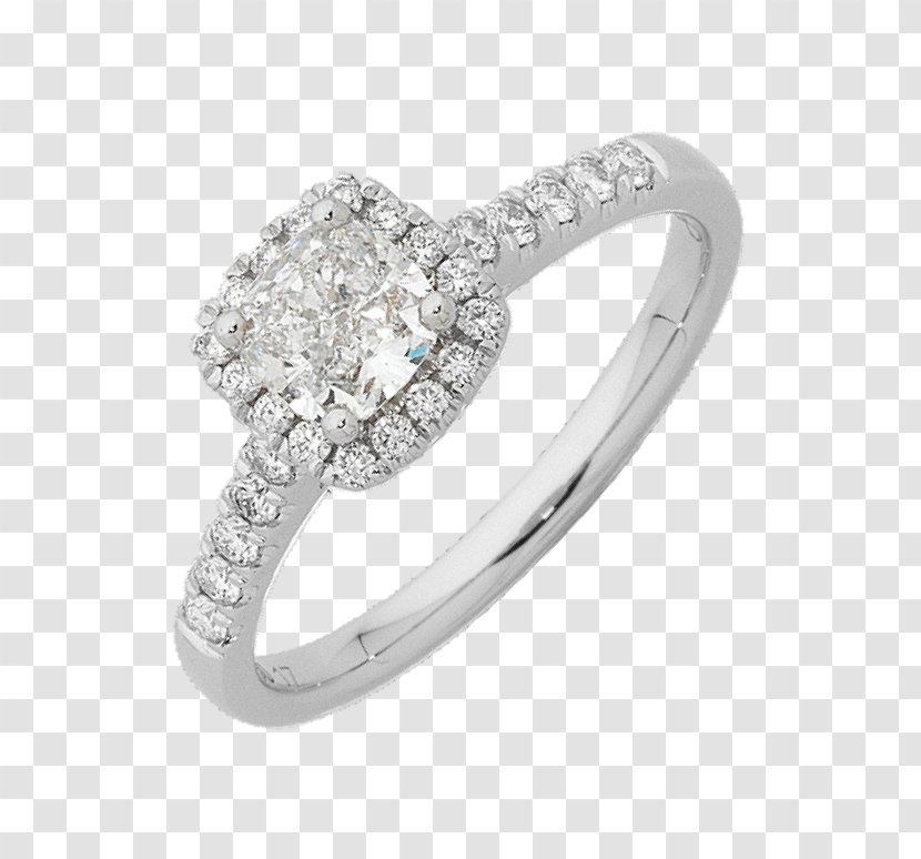 Diamond Engagement Ring Solitaire - Metal Transparent PNG