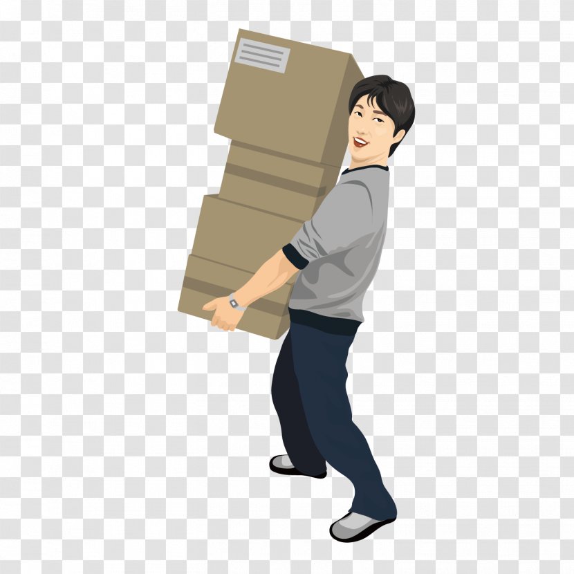 Carrying Boxes Cartoon Clip Art - Vector Pattern Material City Delivery Door Transparent PNG