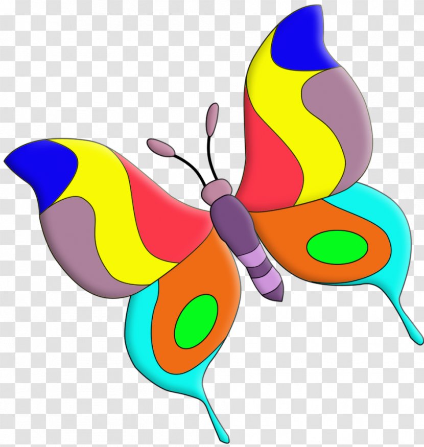 Cartoon Purple Butterflies And Moths Clip Art - Artwork - Colorful Butterfly Machine Transparent PNG