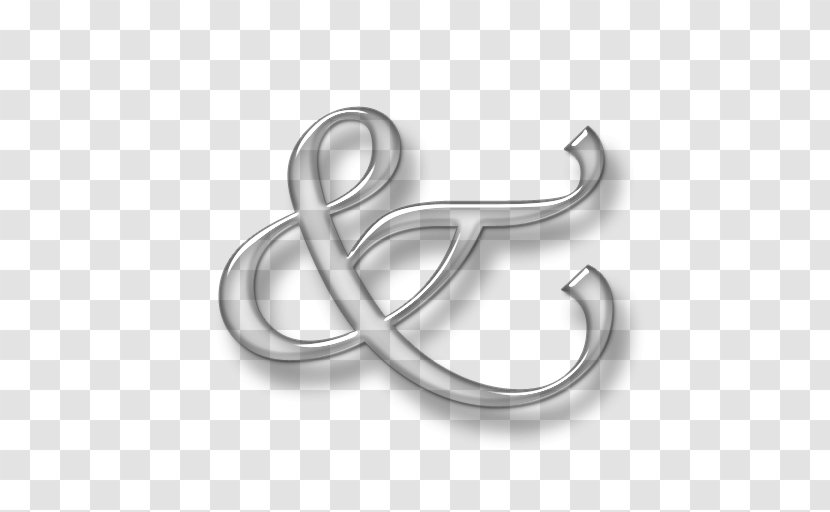 Ampersand Definition Symbol Clip Art - Silver Transparent PNG