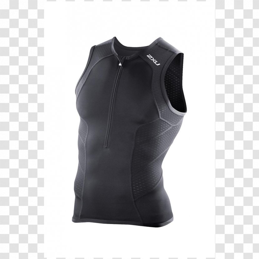Triathlon 2XU T-shirt Sport Sleeveless Shirt - Silhouette Transparent PNG