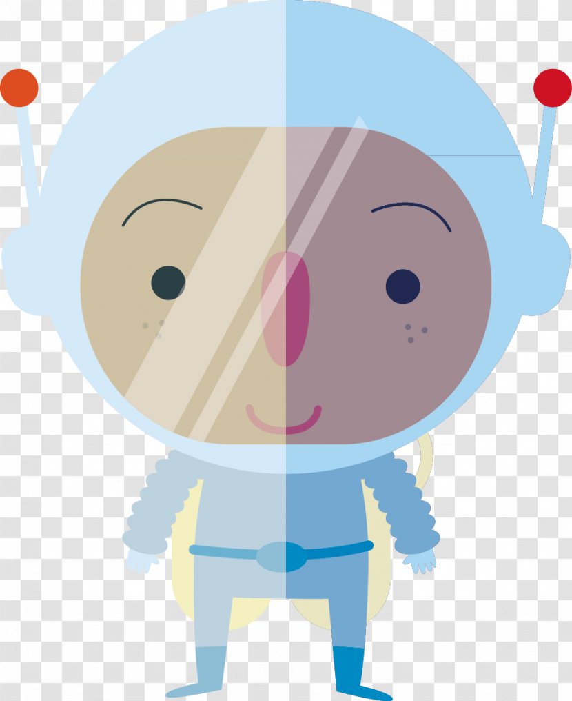 OUTER SPACE Cartoon Astronaut - Heart Transparent PNG