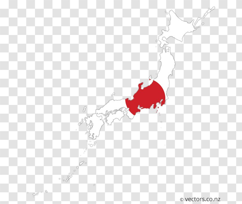 Flag Of Japan Vector Map - Frame - Waves Transparent PNG