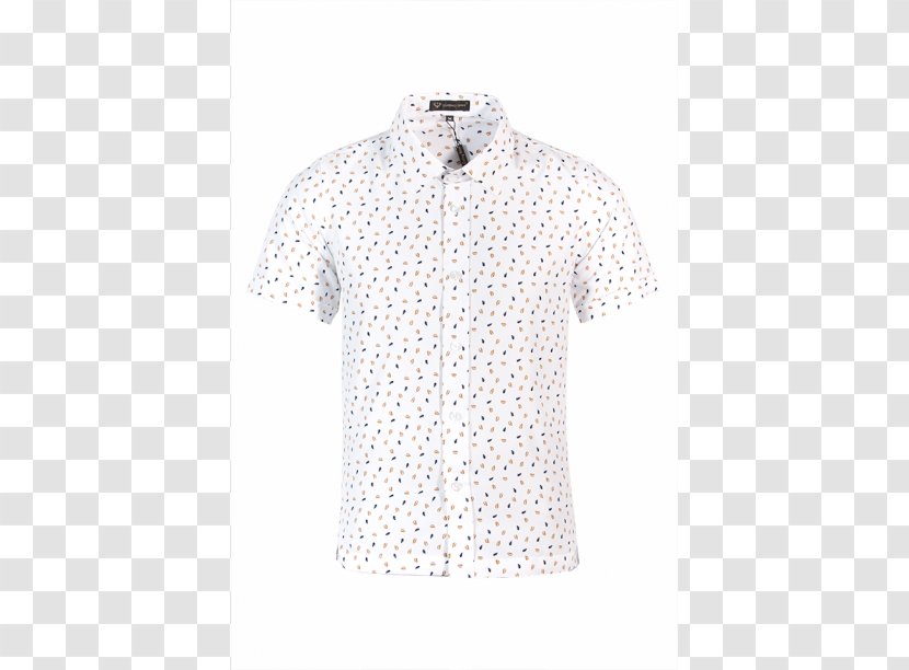 Sleeve Dress Shirt White Collar - Polka Transparent PNG