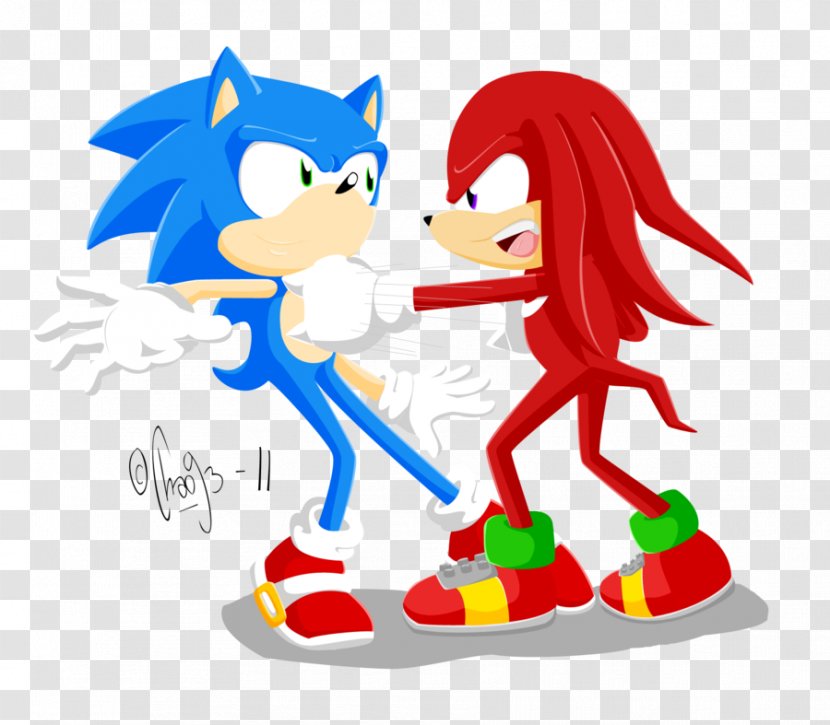 Sonic & Knuckles The Echidna Hedgehog PlayStation 2 All-Stars Racing Transformed - Art - Allstars Transparent PNG