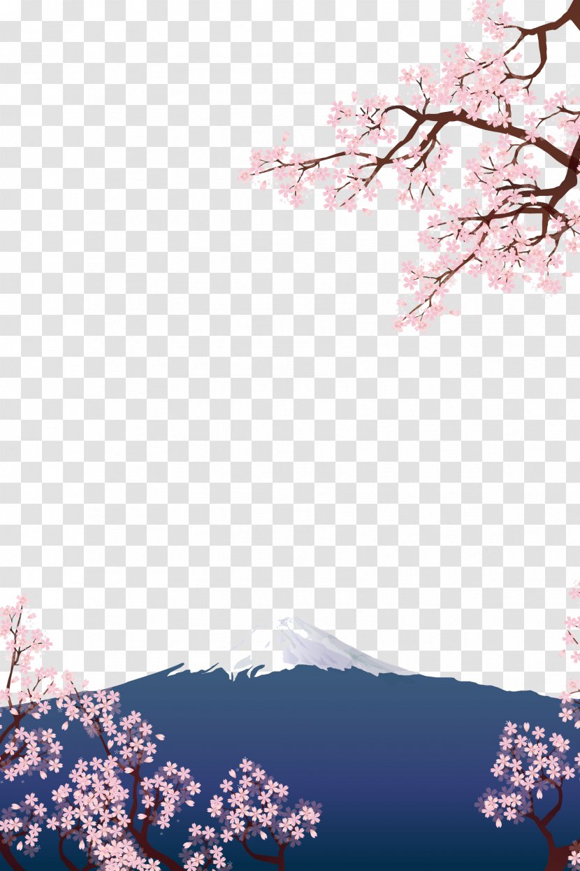 Mount Fuji Historic Villages Of Shirakawa-gu014d And Gokayama Taobao - Textile - Cherry Mountain Transparent PNG