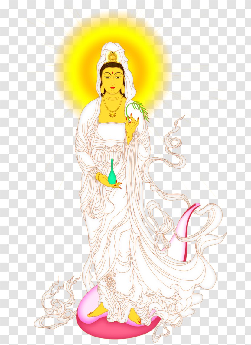 Tieguanyin Avalokiteśvara Buddhism Amitābha - Silhouette Transparent PNG