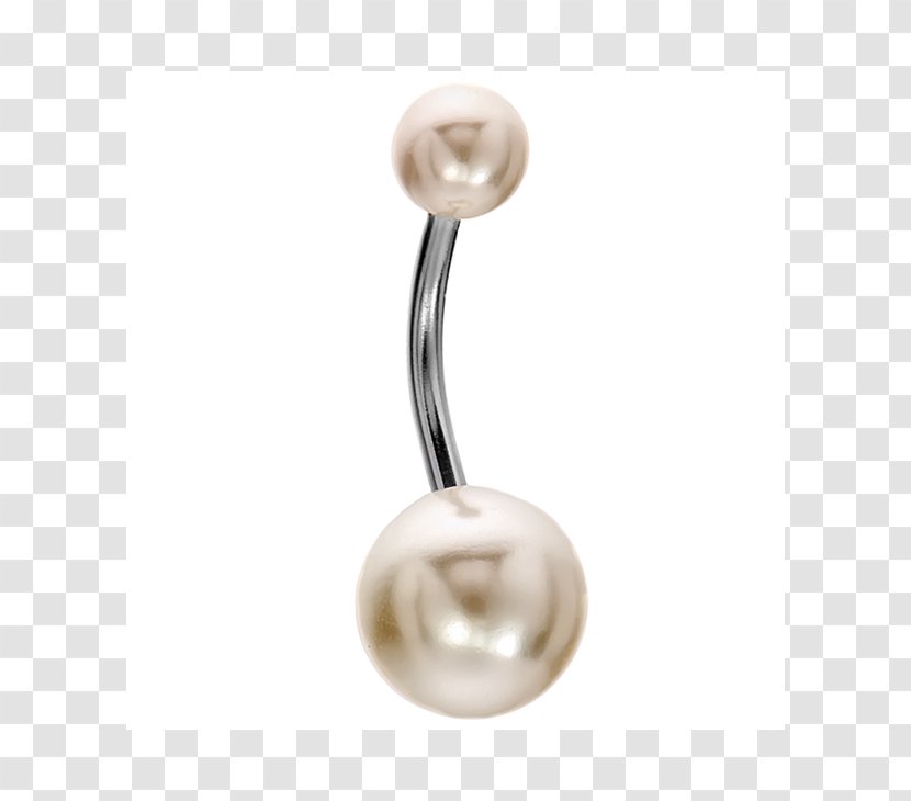 Earring Pearl Navel Piercing Body - Jewelry - Jewellery Transparent PNG
