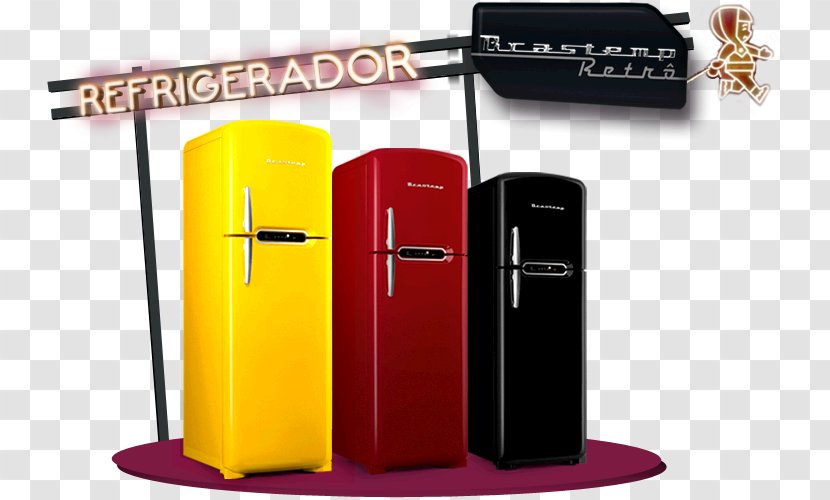Refrigerator Auto-defrost Cooking Ranges Brastemp Retro Style Transparent PNG