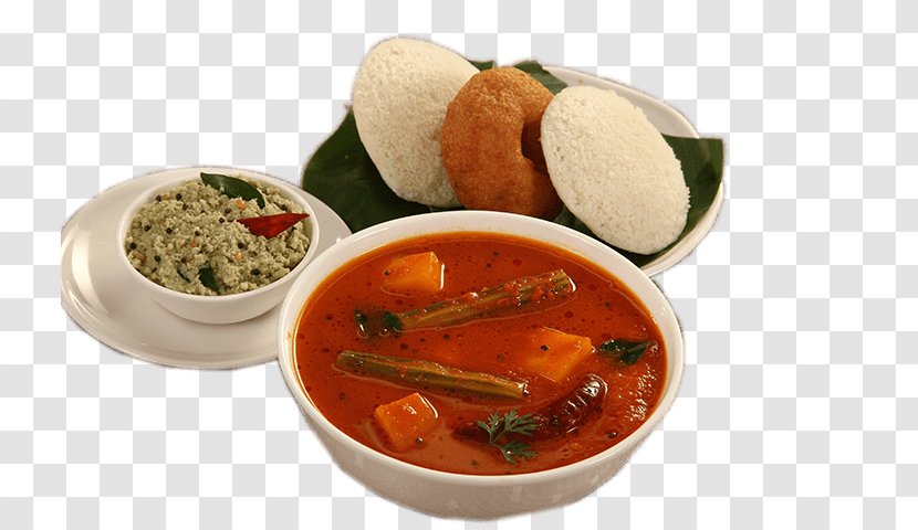 Sambar Curry Idli Indian Cuisine Dal - Vegetarian Transparent PNG