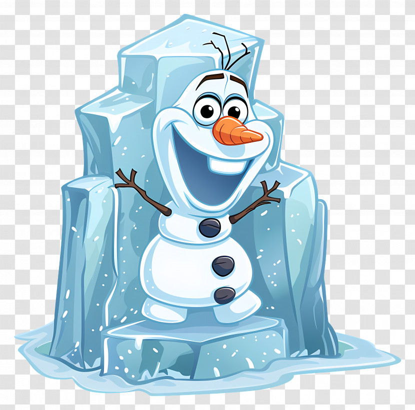 Frozen Olaf - Olaf On Ice Block Transparent PNG