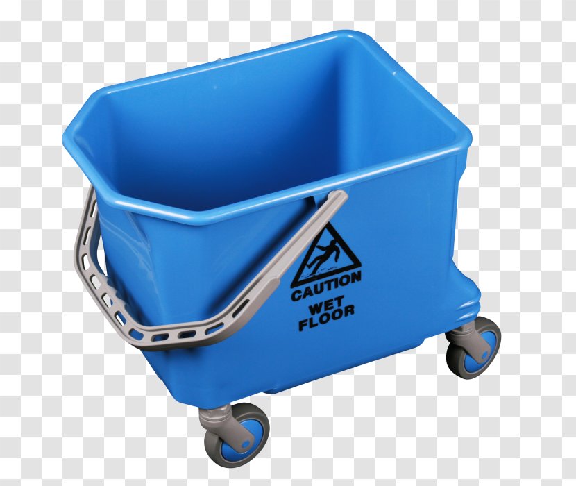 Mop Bucket Cart Plastic Microfiber - Cobalt Blue Transparent PNG