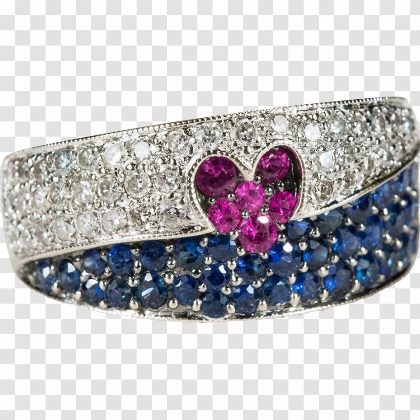 Sapphire Ruby Bracelet Earring - Brooch Transparent PNG